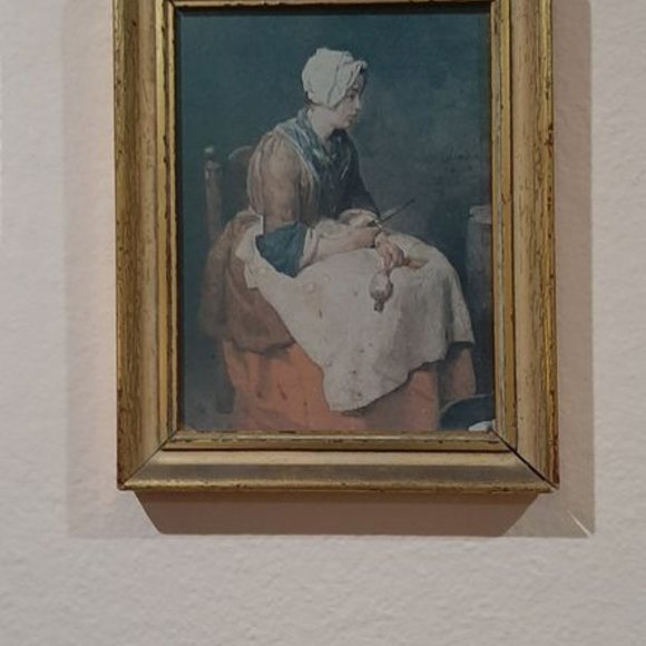Jean Baptiste Simeon Chardin Girl Peeling Vegetables Picture Frame